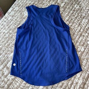 Lululemon High Neck Run And Train Tank Top Women's Blue